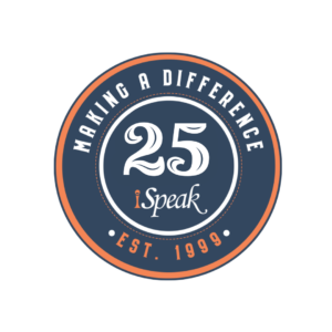 25th year iSpeak logo